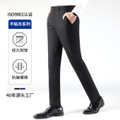 西装 春秋季 裤 高级感商务正装 直筒 男士 子黑色休闲抗皱西裤 西裤