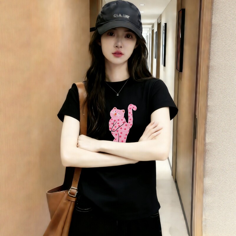 正肩大码胖mmt恤女短袖202T恤