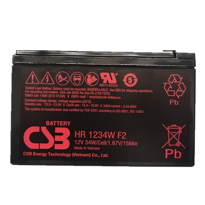 CSB电池HR1234W（12V34W）高功率电池