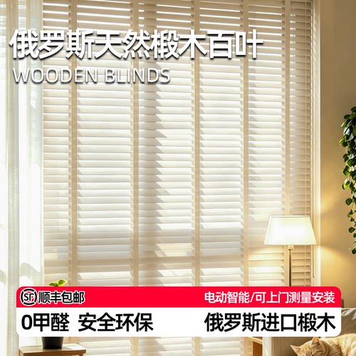 进口椴木百叶帘遮光升降