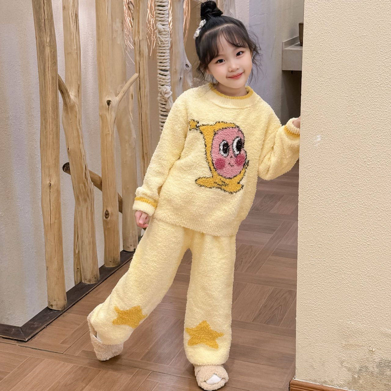 儿童家居服套装2025新款可爱卡通星星人半边绒睡衣加厚保暖亲子装,童装/婴儿装/亲子装,家居服套装,淘宝优惠券,粉丝福利购,淘宝优惠卷
