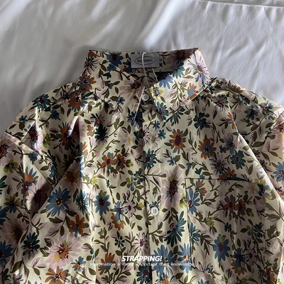 古巴领泰国沙滩花衬衫短袖夏冰丝