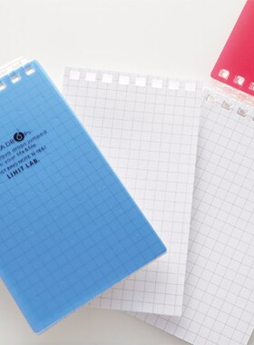 LIHIT LAB线圈本A7学生用8孔Memo手账日记本迷你活页本可拆换替芯