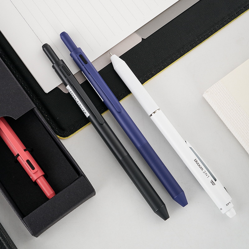 乐多黑红圆珠笔办公文具自动铅笔