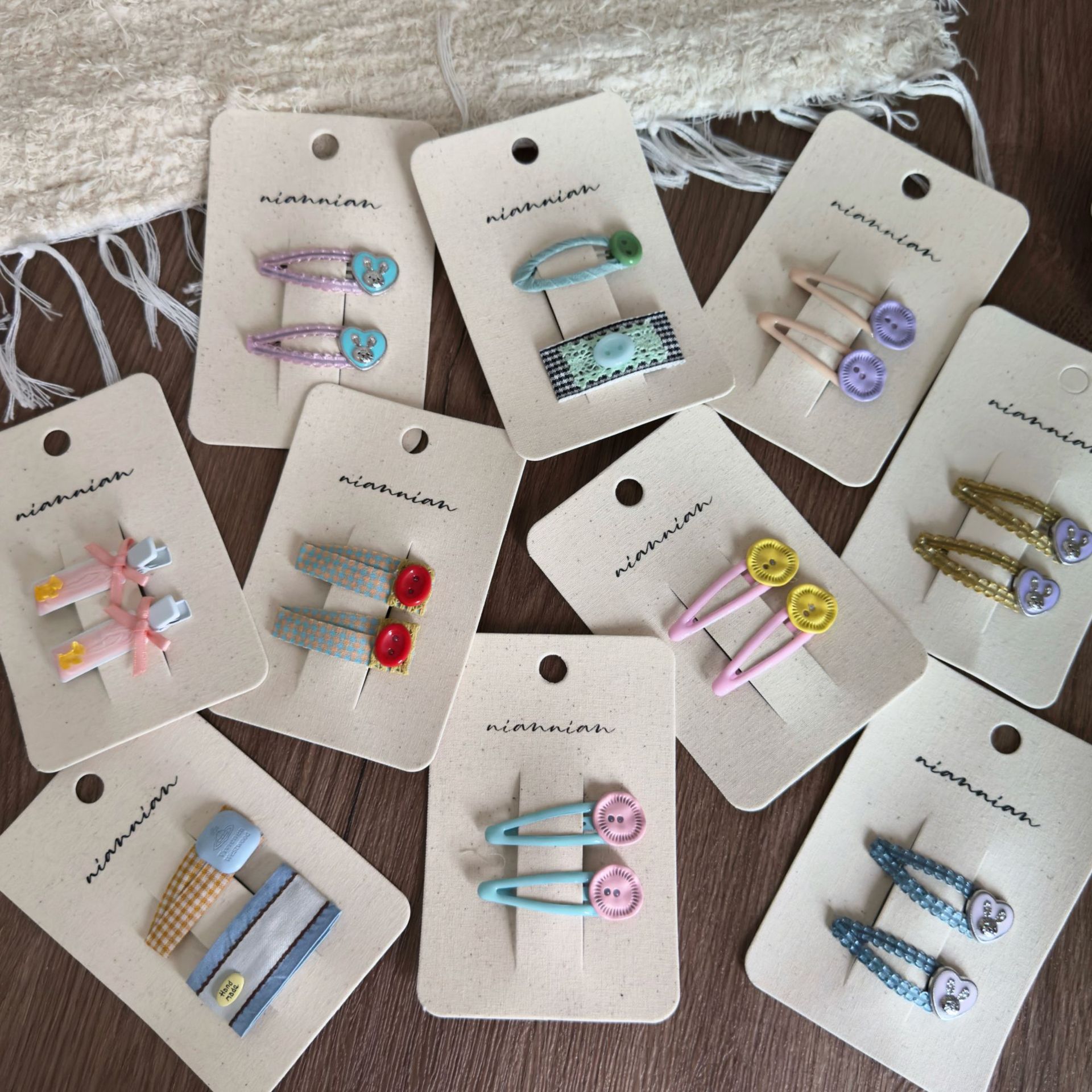 韩版ins夏季款简约纽扣发夹