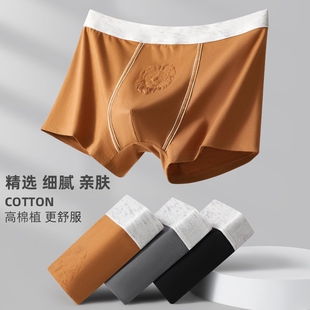 纯棉男士舒适内裤男生个性运动平角裤男款抑菌透气四角底裤短裤头