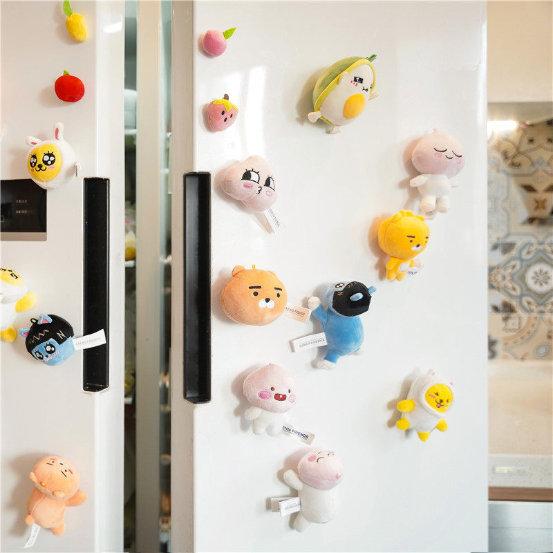 KOREAN CUTE PLUSH FRIDGE MAGNET PERSONALITY THREE-DIMENSIONAL DECORATION MAGNETIC STICKER CREATIVE CARTOON DOLL MAGNETIC DECORATION MAGNET