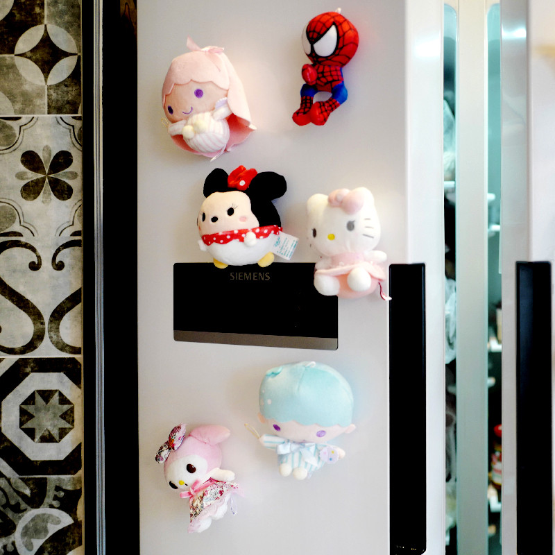 CUTE PLUSH FRIDGE MAGNETS PERSONALIZED MAGNETIC STICKERS CREATIVE CARTOONS ANIME DOLLS THREE-DIMENSIONAL DECORATIONS CHALKBOARD STICKERS MAGNETS