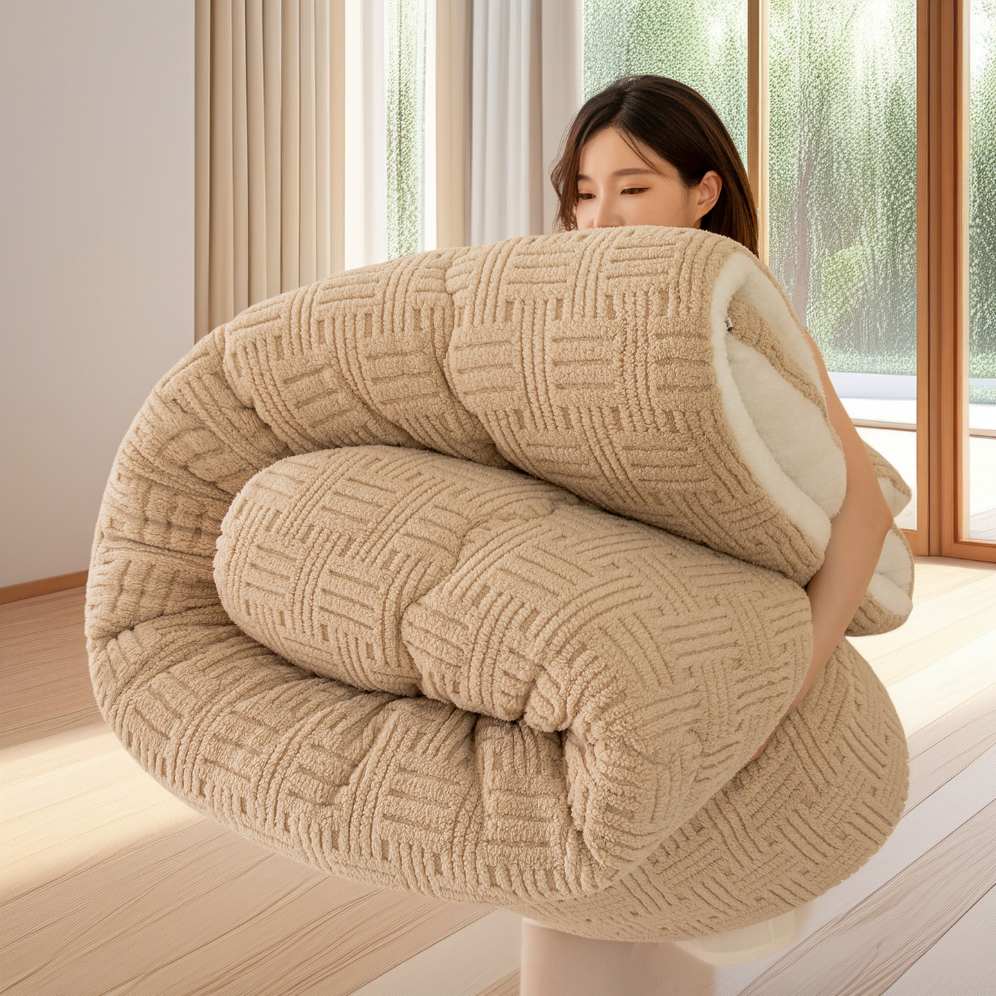 冬季羊羔绒被子毛毛冬被床上用10斤加厚保暖毛毯被盖毯铺床塔芙绒,床上用品,化纤被,淘宝优惠券,粉丝福利购,淘宝优惠卷