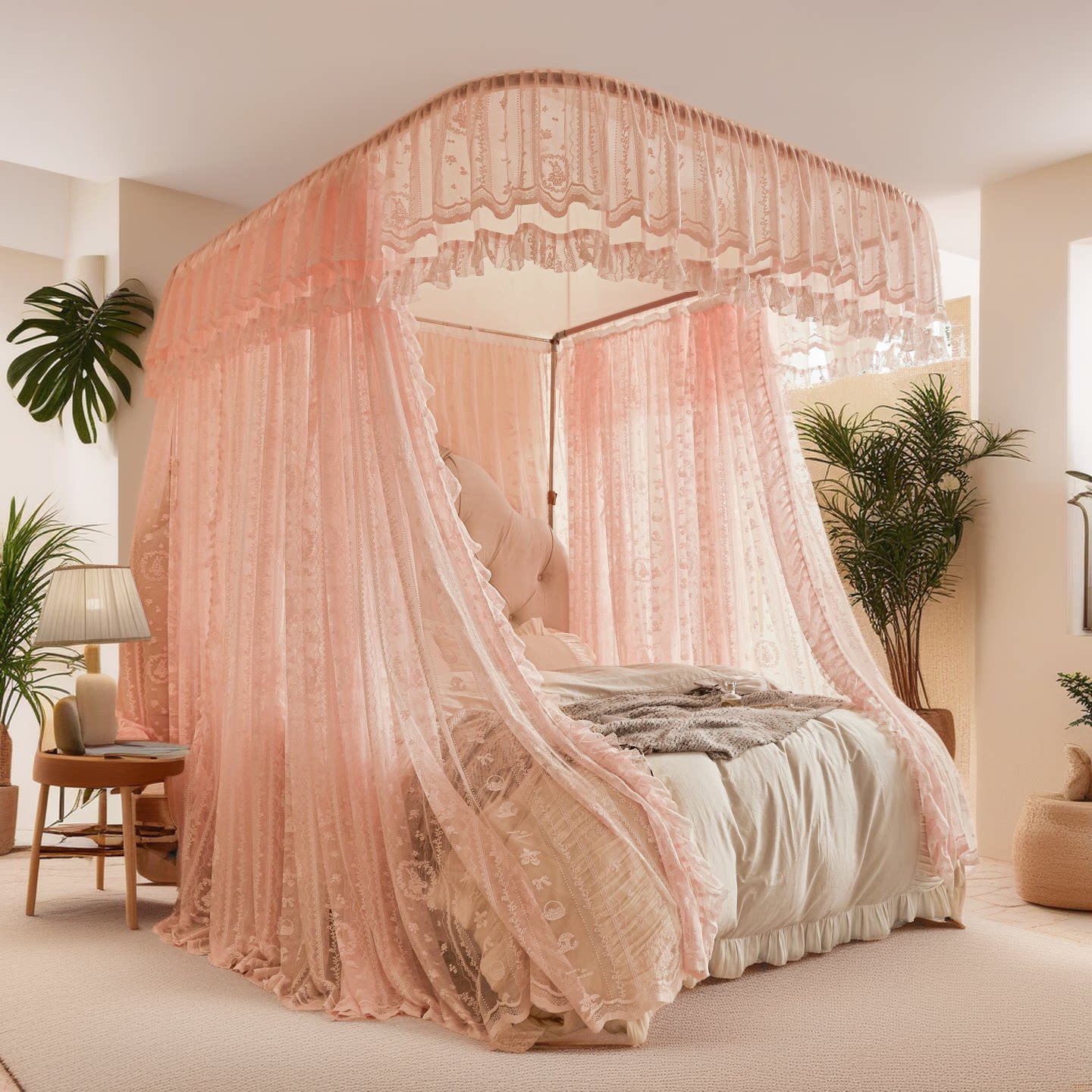 唯美轻奢不锈钢导轨通用蚊帐图片