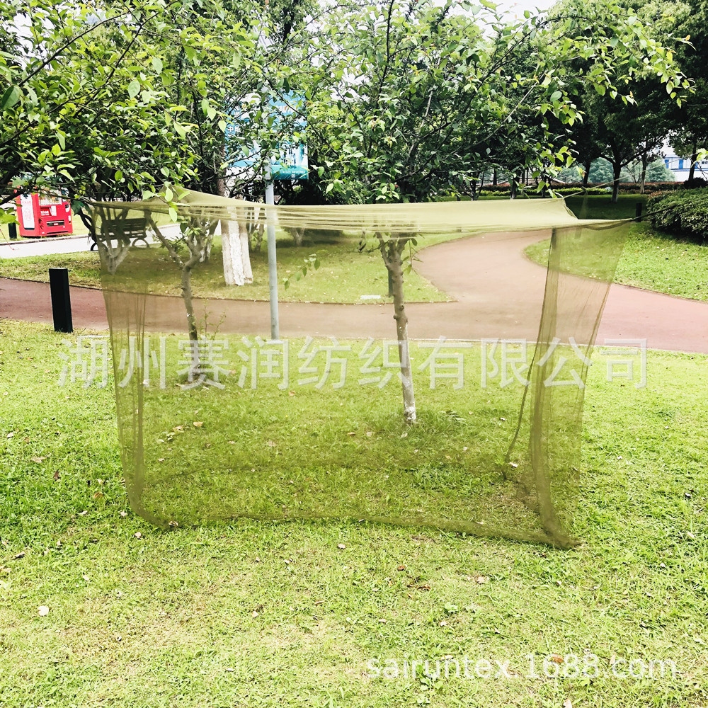 现货出口欧美旅行方便携带户外单人折叠床蚊帐军绿色夏季蚊帐