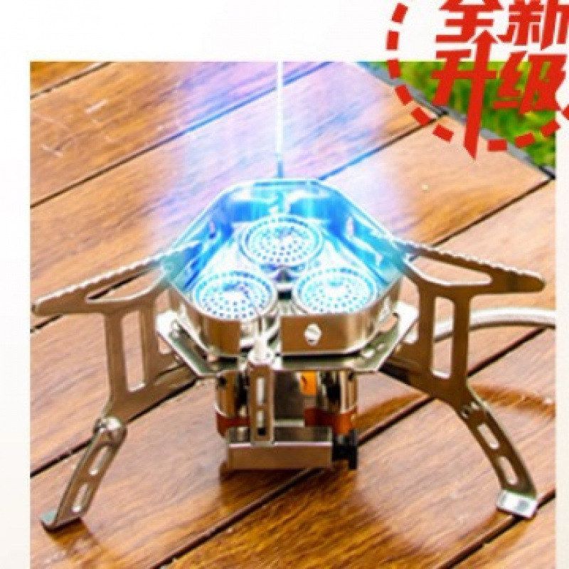 拓村便携式瓦斯家用户外炉具折叠炉头8000瓦猛火炉三头炉头烧烤