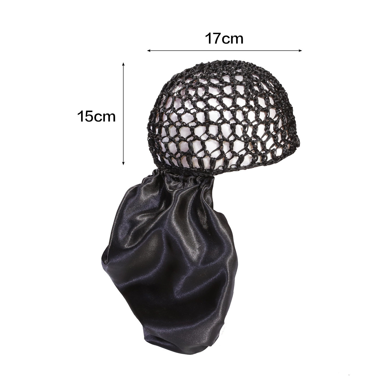 二合一卷边帽wrap cap bonnet 钩编发网发卷帽睡帽网布浴帽发帽