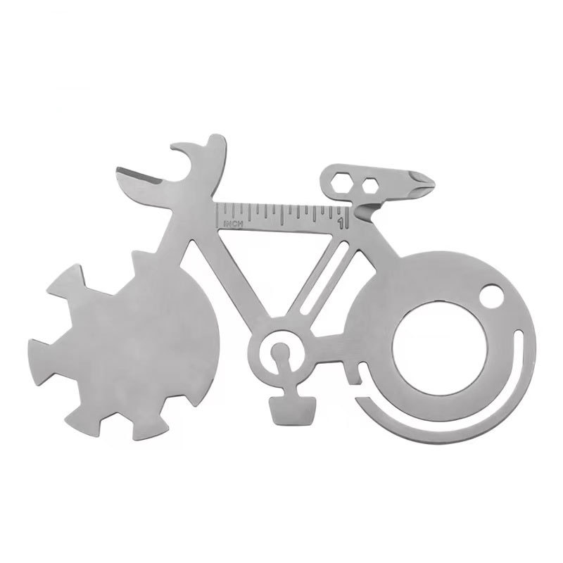 现货创意EDC单车工具卡迷你多功能便携扳手镜子维修工具组合