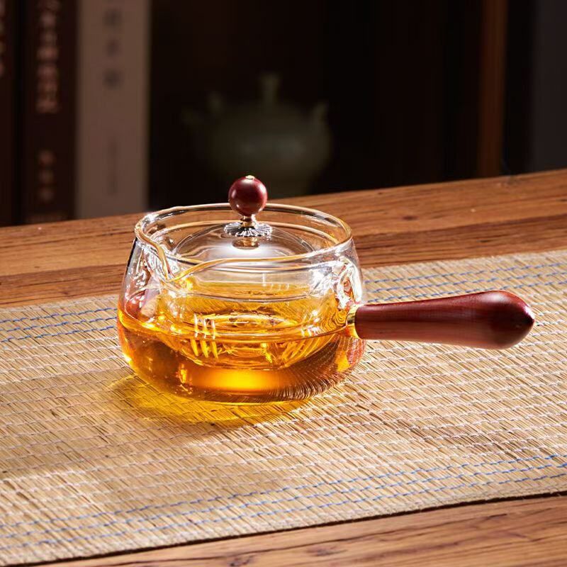 小青柑用泡茶壶逍遥壶罐罐茶煮茶器耐高温玻璃侧把茶壶懒人壶办公