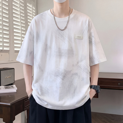 男孩青少年短袖t恤夏季宽松帅气百搭初高中学生潮流休闲半袖上衣