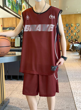 2026下架青少年男孩速干套装初高中学生宽松运动透气帅气篮球服潮