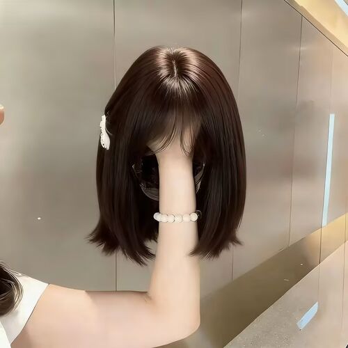 假发刘海头套短发日常蓬松波波自然可爱仿真整顶学生甜美Bobo头套