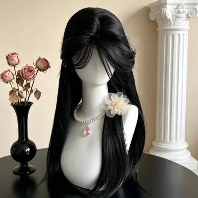 气质发型长发中分自然日常长直发