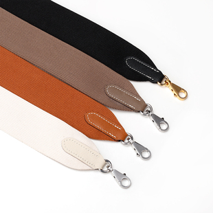 适用于凯莉包金棕色大象灰积雨云灰宽肩带改造帆布编织带斜挎包带