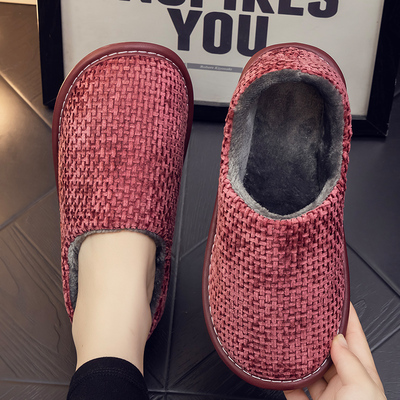 男女情侣室内棉拖鞋居家防滑软底