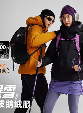 探路者加厚秋冬工装羽绒服