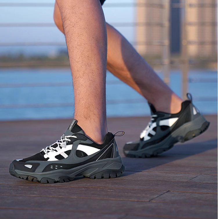 探路者徒步鞋男TFAK81718春夏网鞋户外旅游运动软底回弹跑步鞋