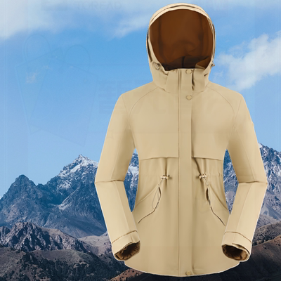 探路者三合一冲锋衣羽绒内胆女冬新款松绿色风衣TAWWAM92514-DG5X