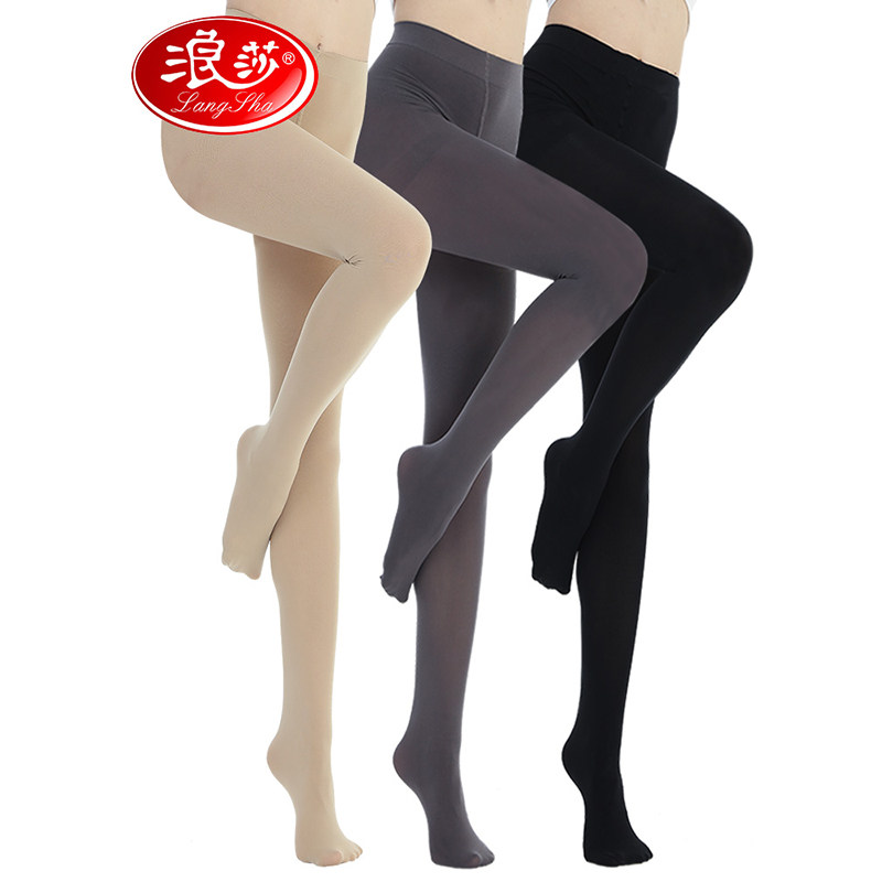 浪莎春秋款天蓝色四季裸感丝袜