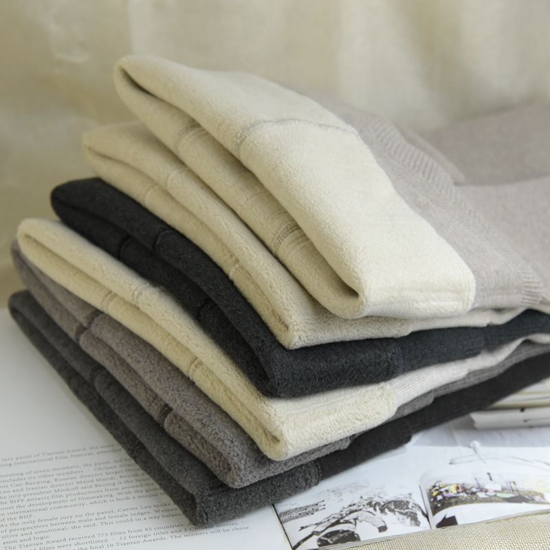 天台木锦服饰有限公司日系秋冬加绒加厚棉竖条打底裤女微压显瘦