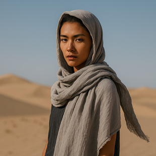 德清盛天服饰有限公司跨境棉麻围巾亚马逊纯色文艺风披肩女百搭