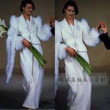 长半裙名媛套装 大牌白色羊毛西装 裙奢华冬 钉珠外套 高级定制经典