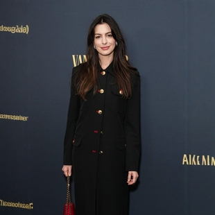 高级定制安妮海瑟薇同款黑色单排扣羊绒大衣长款修身英伦大牌外套