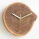 简约嵌铜实木年轮钟客厅装 饰扫秒现代创意钟挂钟木质静音单品挂表
