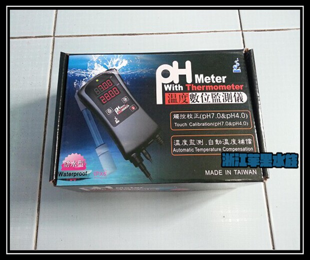 台湾惠弘水草大师金品PH温度数位监测仪防水型PH检测仪