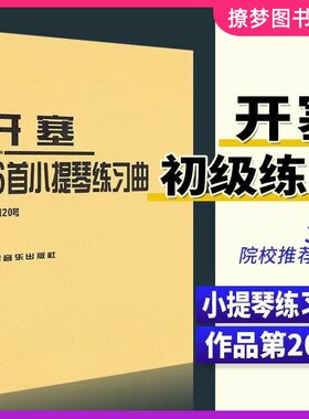 开塞36首小提琴练习曲(作品第20号) 36首作品20号 开赛教材 小提琴书籍教程小提琴教程 音乐书籍 人民音乐出版社