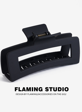 大方抓夹韩国新款大号发量多头饰发夹女后脑勺鲨鱼夹优雅黑色发抓