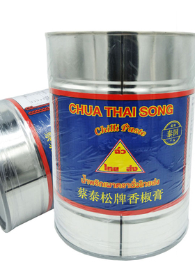 包邮泰国进口蔡泰松顶上香椒膏 辣椒膏 泰式海鲜冬阴功汤2700g/罐