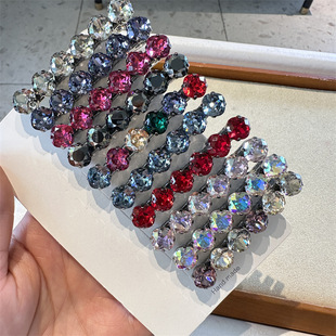 韩国新款水钻轻奢一字发夹网红少女侧边刘海鸭嘴夹高级感发饰发卡