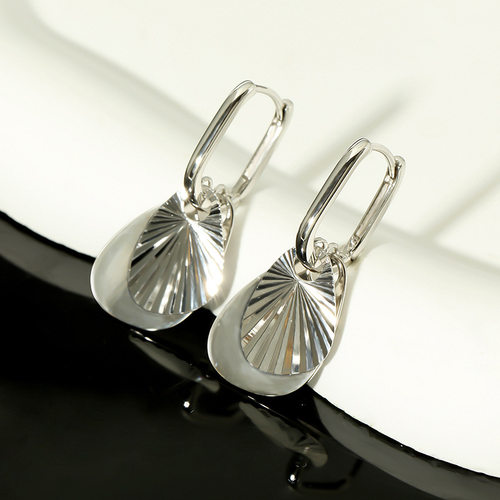 S925纯银耳扣双层灵动车花耳环冷淡风女轻奢高级感设计款小众耳钉