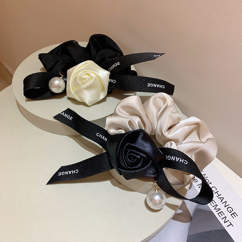 复古气质小香风布艺玫瑰花苞丝带蝴蝶结珍珠柔软缎面大肠发圈发饰,饰品/流行首饰/时尚饰品新,发饰,淘宝优惠券,粉丝福利购,淘宝优惠卷