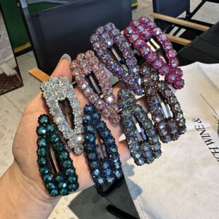 韩国2024新品轻奢闪钻发夹侧边后脑勺发卡刘海碎发掰掰高级BB夹子