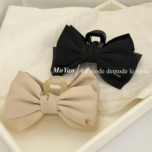 在逃公主发夹女2026新款后脑勺抓夹蝴蝶结盘发鲨鱼夹网红气质发卡