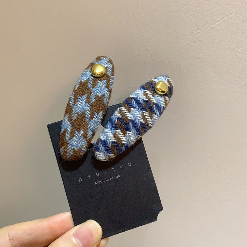 秋冬呢料千鸟格BB夹刘海夹简约小金豆碎发夹时尚侧边夹小发卡头饰,饰品/流行首饰/时尚饰品新,民族风发饰,淘宝优惠券,粉丝福利购,淘宝优惠卷