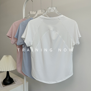 高级感运动上衣女夏季宽松健身跑步速干短袖T恤普拉提透气瑜伽服