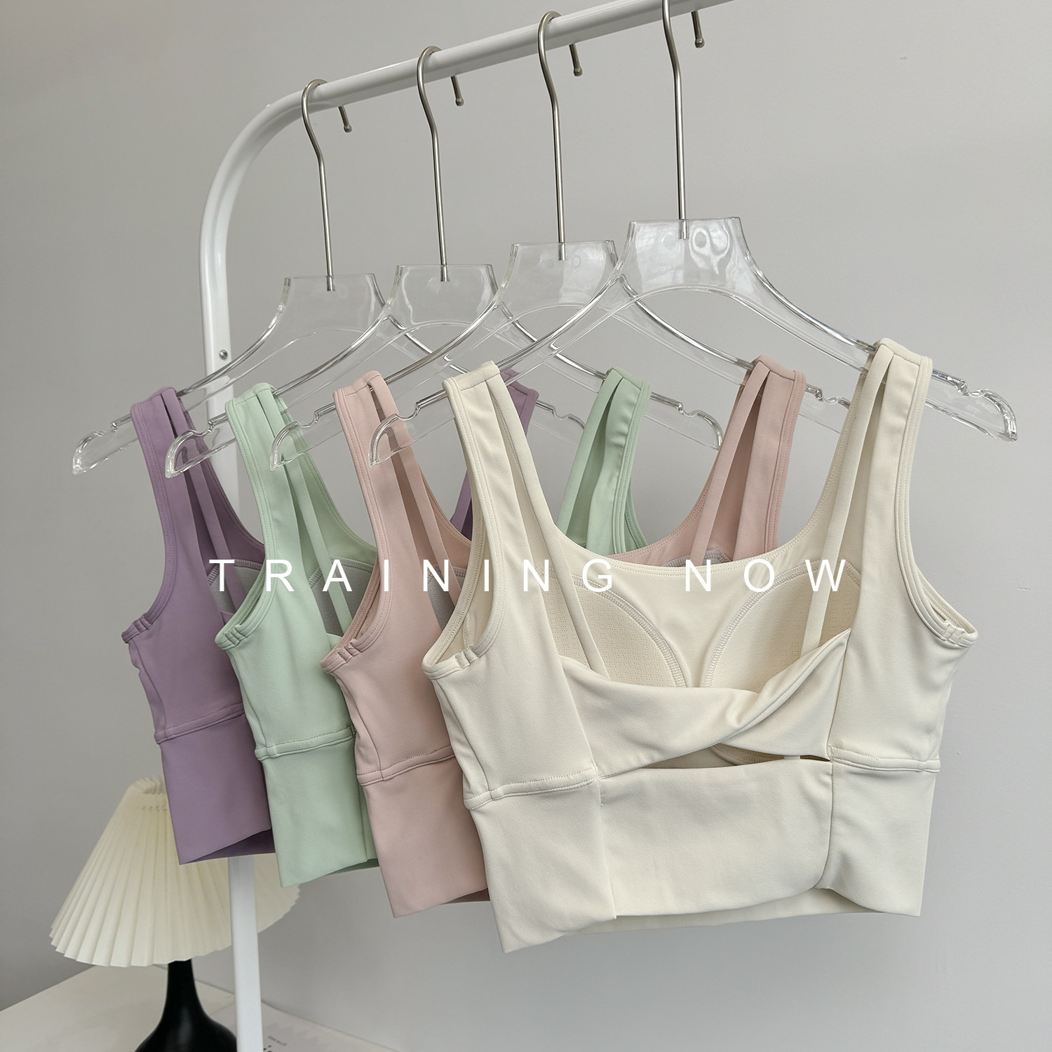 美背聚拢运动内衣女夏季高强度跑步防震速干文胸外穿瑜伽健身背心