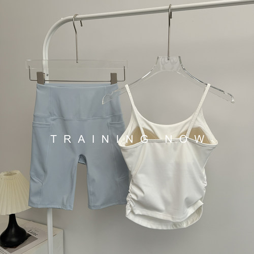 带胸垫瑜伽服女套装夏季高级感美背运动背心专业健身普拉提训练服