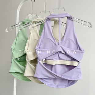 瑜伽背心女一体式 美背速干带胸垫运动文胸健身跑步防震聚拢内衣