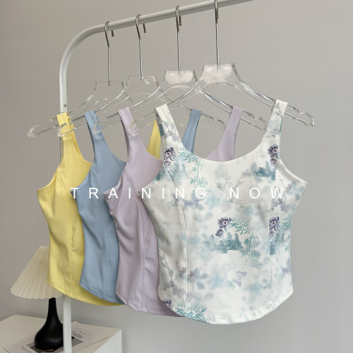 一体式瑜伽服内衣夏遮副乳运动