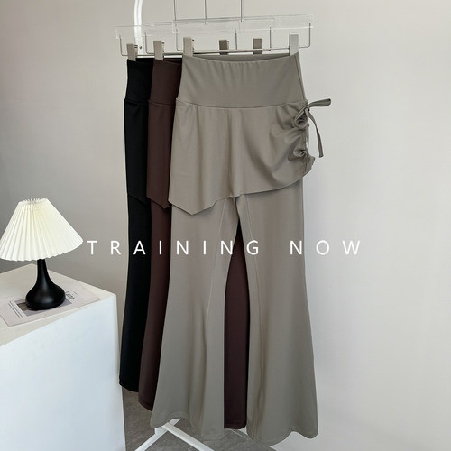 运动微喇裤女夏季高腰显瘦普拉提